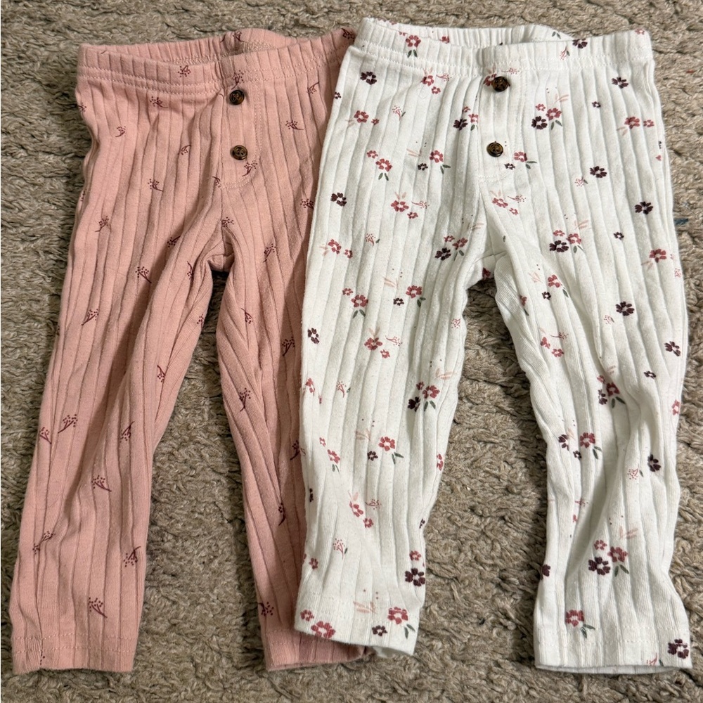 simple joys by Carter’s pink Floral Kids leggings, set of 2 - 12 months